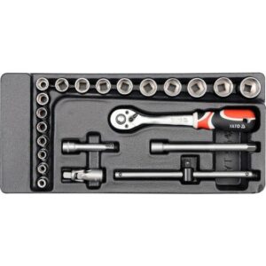 Pvc tray with 22pcs socket set 6~22mm YT-5542